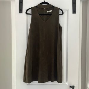 Olive green cut out dress